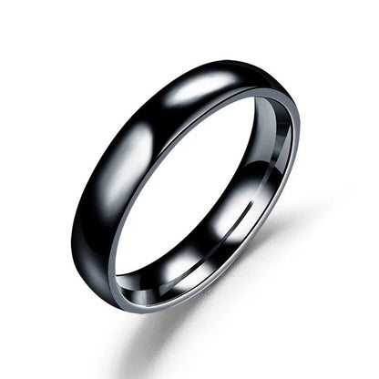 “Simple 6mm Titanium Ring Women Men Hypoallergenic High Polished Wedding Couple Jewelry.”