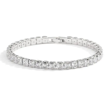 “Solid Gold Moissanite Tennis Bracelet Women D VVS1 Sterling Silver Jewelry.”