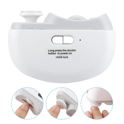 “Rechargeable electric nail clipper with grinding, polishing, light—automatic trimmer.”