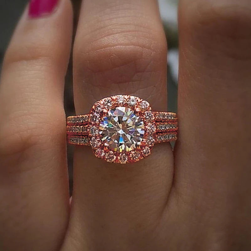 “Trendy Women’s Rings with Cubic Zirconia - Elegant for Engagements & Parties.”