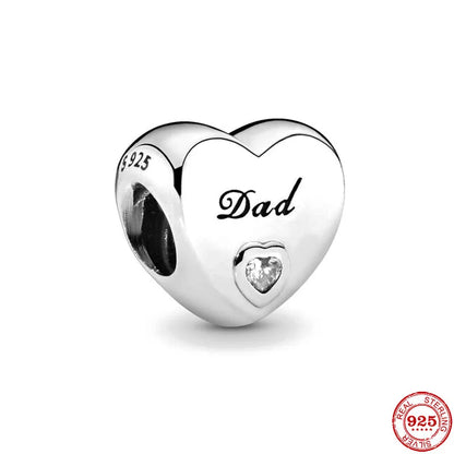 “925 Silver Family Charm Pendant - Sparkling Boy/Girl Bead for Pandora Bracelet.”